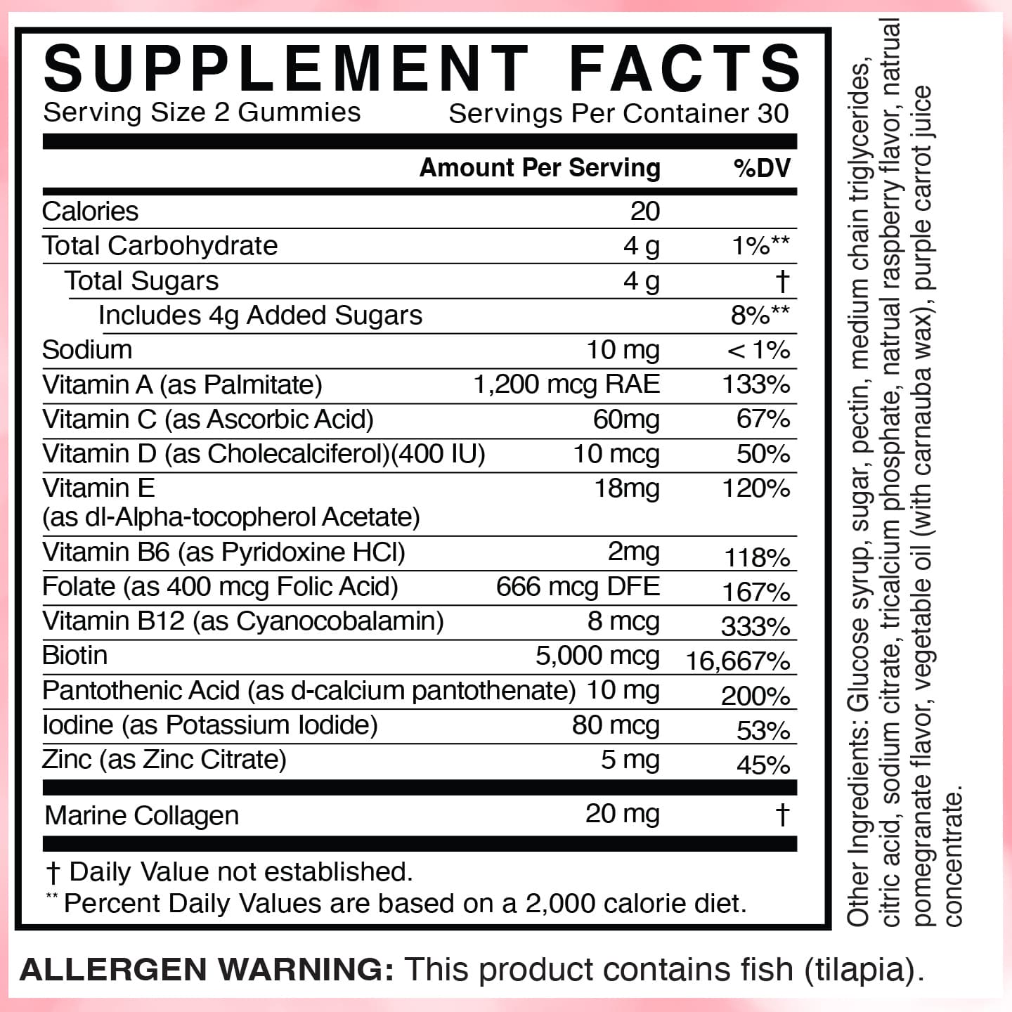 Radiant Hair, Skin and Nails Gummies