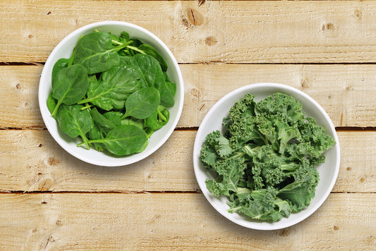 Spinach and Kale High in Vitamin C