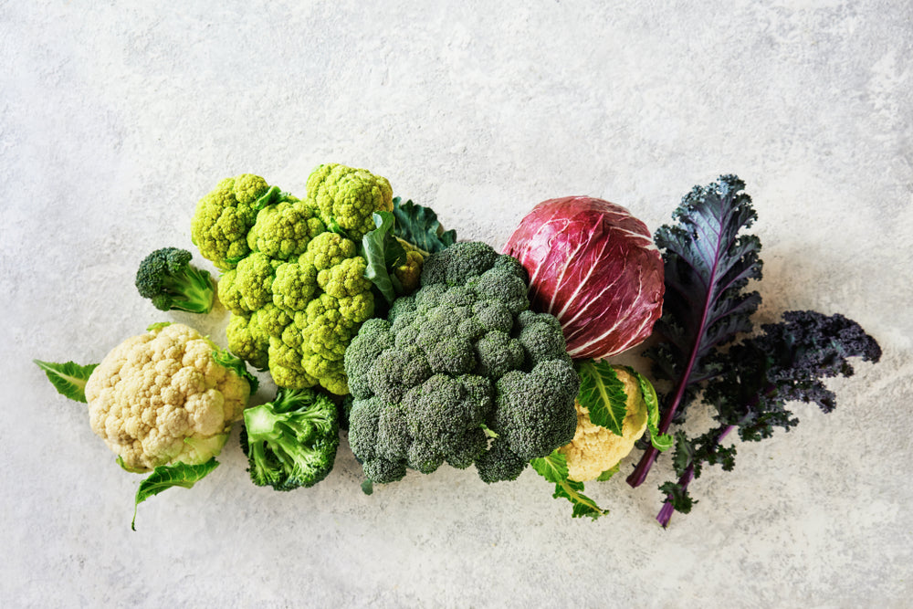 Cabbage and broccoli high in Vitamin C